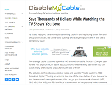 Tablet Screenshot of disablemycable.com